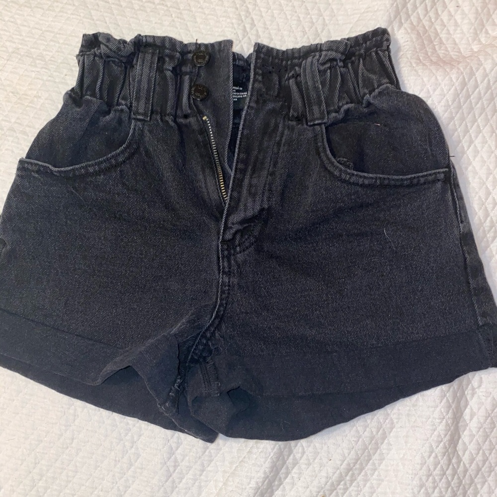 Paperbag black shorts xs